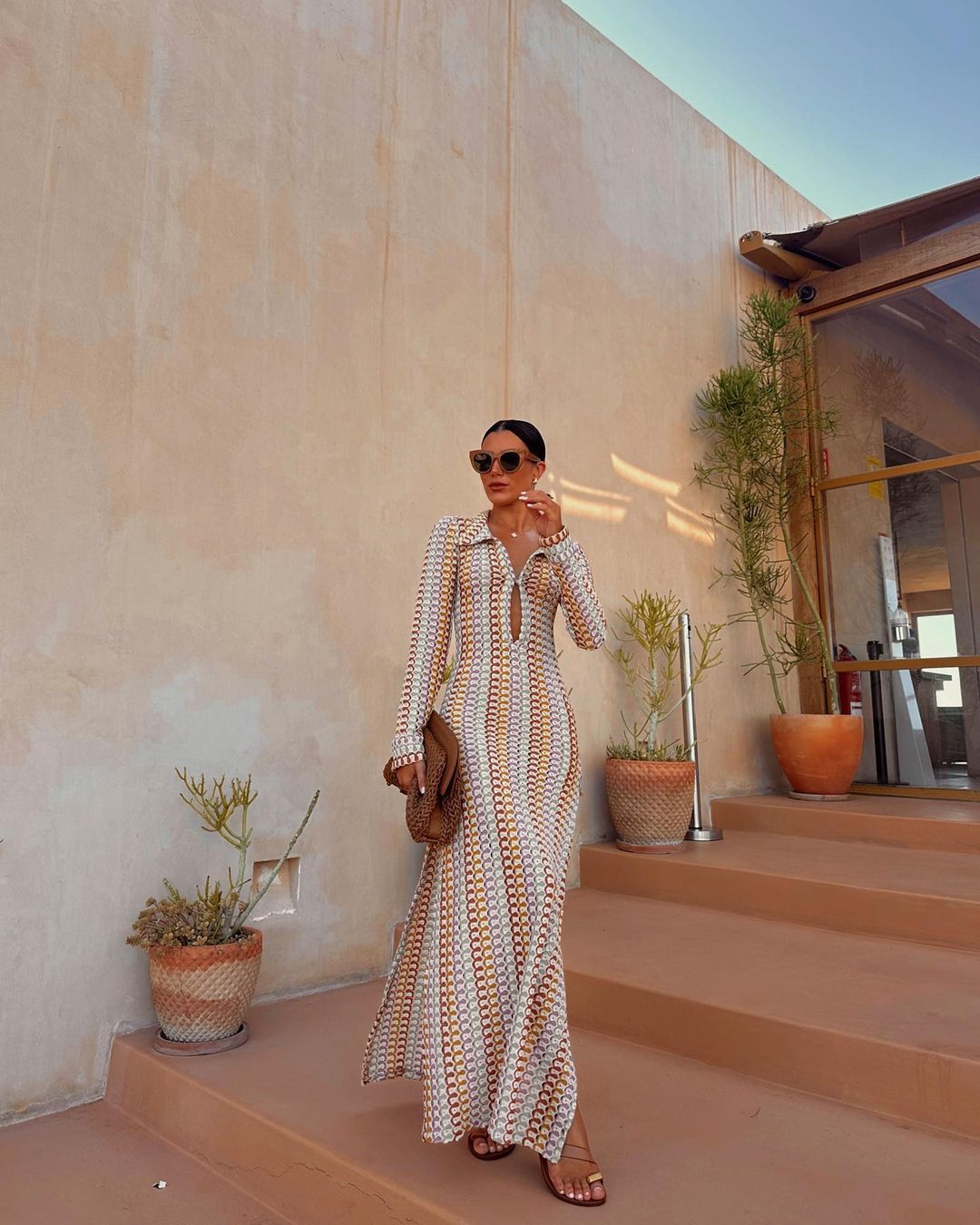 Beach Low Cut Split Female Long Dresses