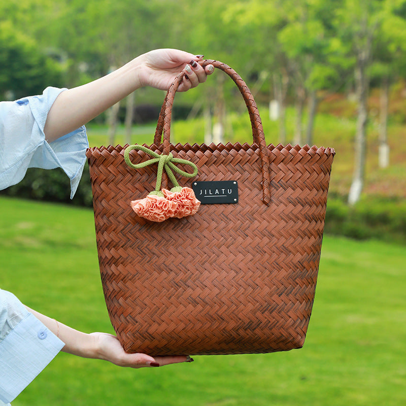 Women's Vegetable Basket Hand-woven Summer Large Capacity Handbags