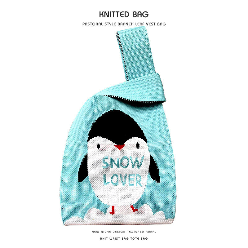 Women's Knitted Vest Versatile Large Capacity Commuter Handbags