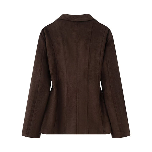 Women's Autumn Fashion Brushed Veet Design Sense Coats