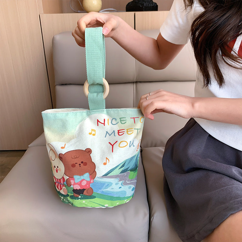 Korean Style Commuter Canvas Cute Cloth Handbags