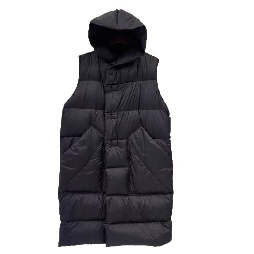 Women's White Duck Down Korean Style Casual Vests