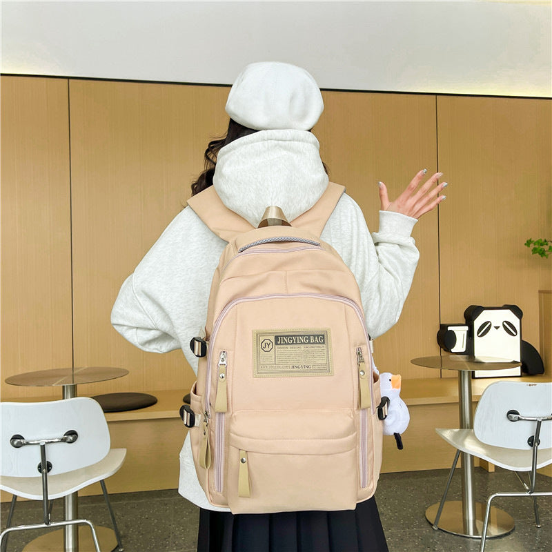 Nylon Junior High College Simple Lightweight Large Middle School Students' Schoolbags