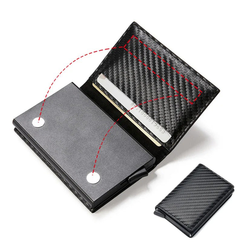 Men's Shielded Swiping Credit Aluminum Alloy Metal Card Holder