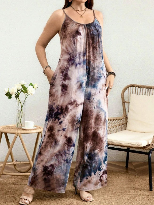 Graceful Women's Summer Floral Print Trousers Women's Jumpsuit/clothing