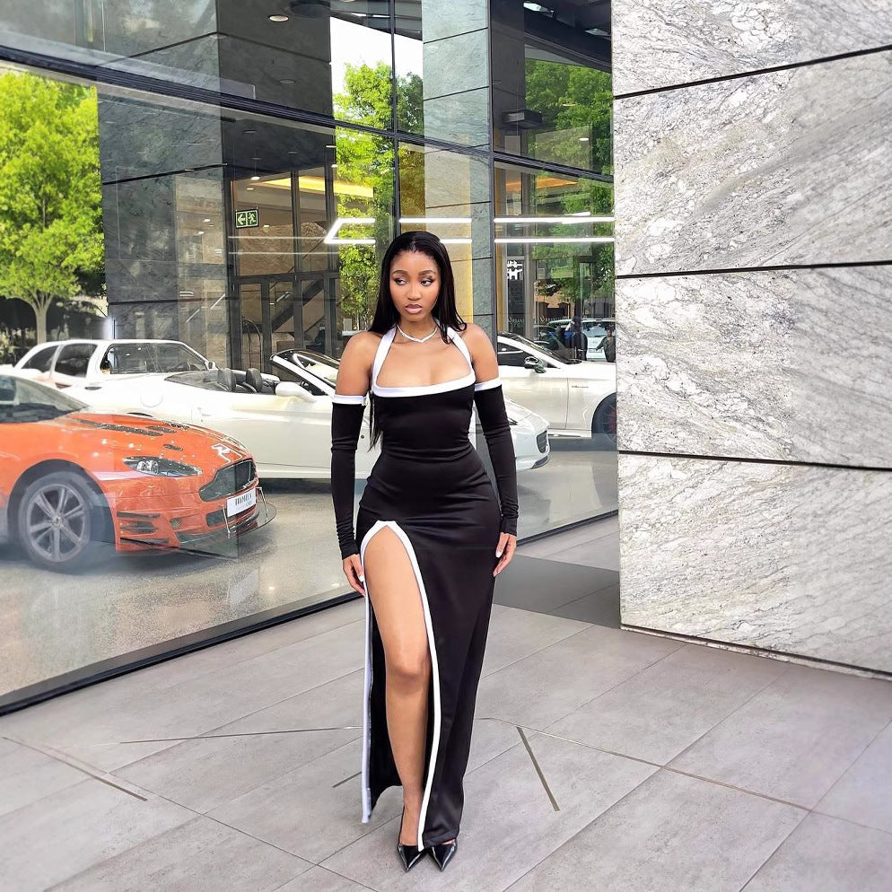 Summer Fashion White Cut-out High Slit Dress