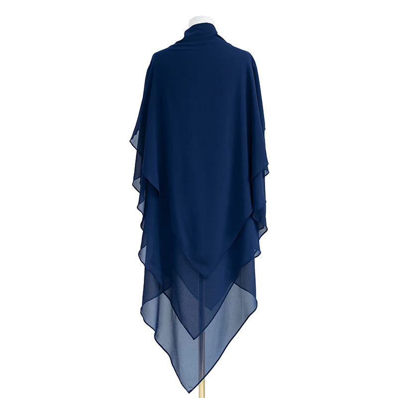 Solid Color Scarf Small Fresh Front Two Layers Dress