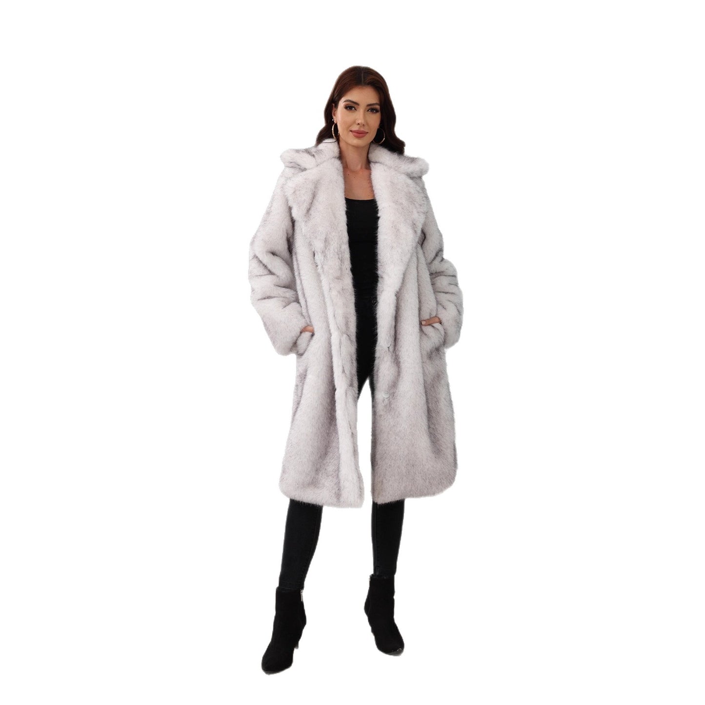 Women's Long Faux Fur Thickened Light Affordable Coats