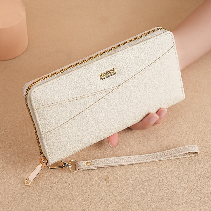 Women's Long Large Capacity Zipper Leather Clutch Ladies Wallets