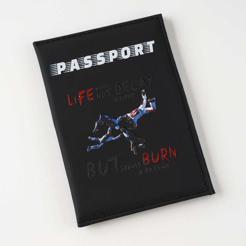 Blood Color Printing Passport Cover Position Ticket Card Holder