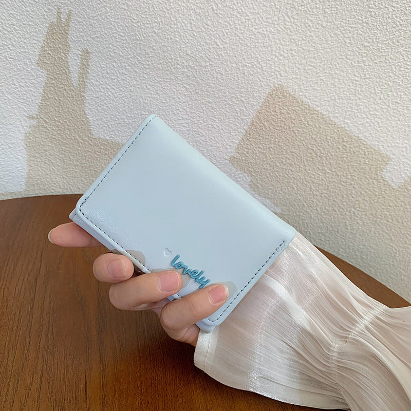 Women's Short Fresh Solid Color Cute Ladies Wallets