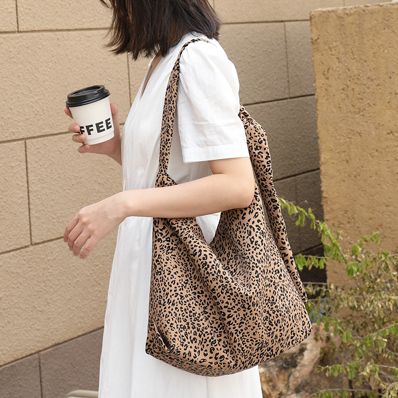 Artistic Canvas Fashion Leopard Print Mori Crossbody Bags