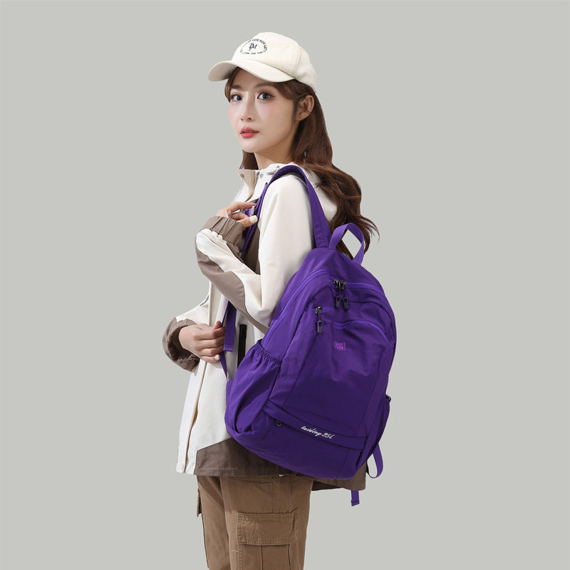 Fashion Trend Foldable Waterproof Couple Model Middle School Students' Schoolbags