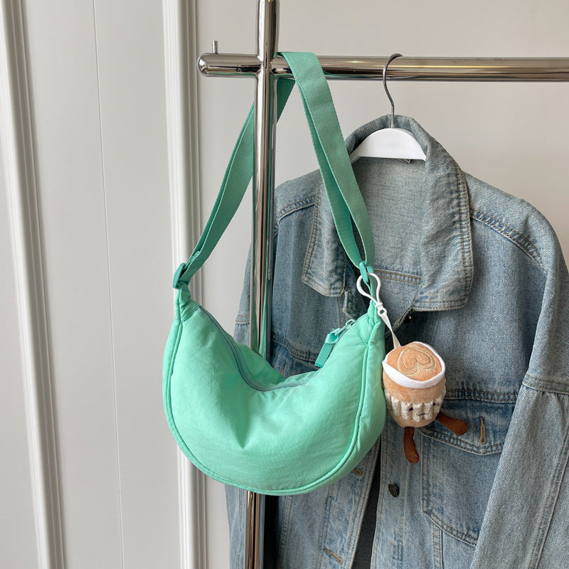 Women's Unique Nylon Dumpling Textured Cloth Bags