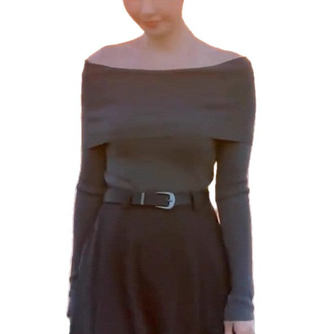 Women's Autumn Mature Elegant Slim Fit Base Knitwear