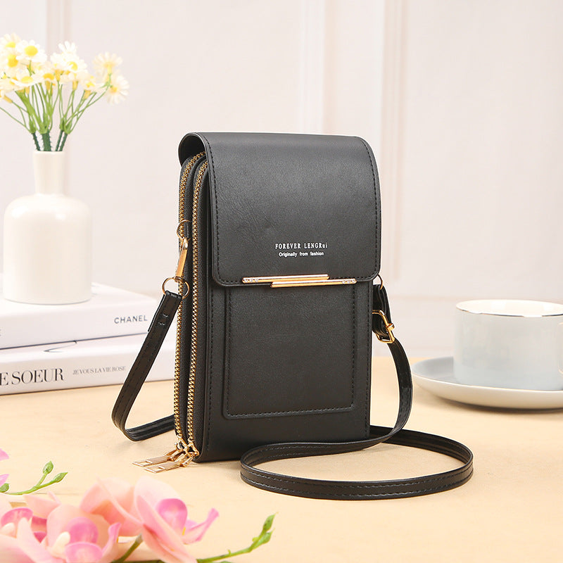 Women's Stylish Versatile Zipper Solid Color Simple Bags
