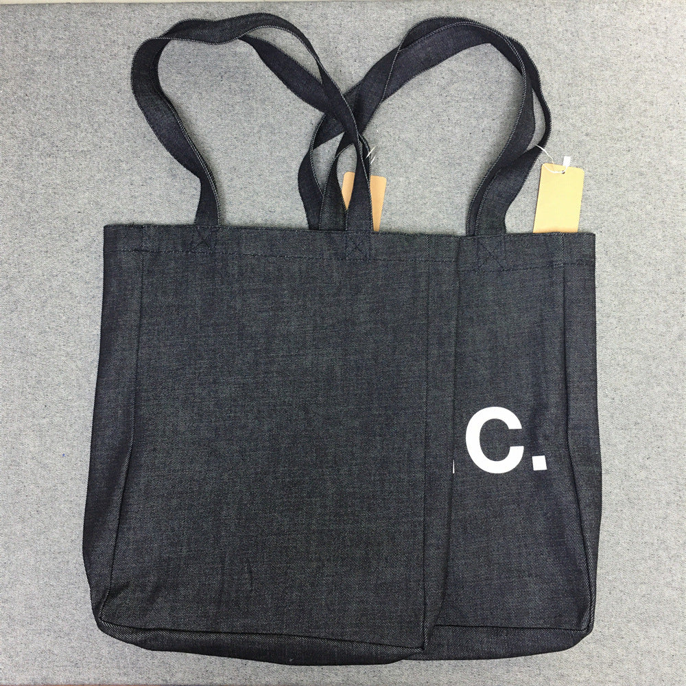 Wind Down Thick Denim Large Capacity Tote Bags