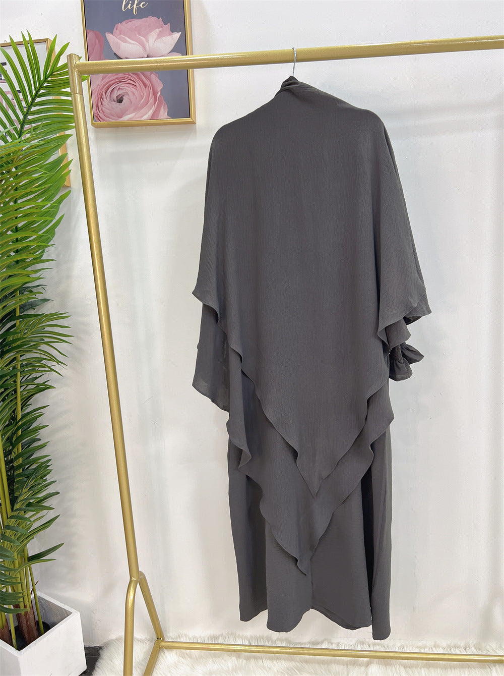 Turkey Solid Color Dress With Headscarf Dresses