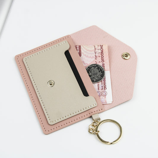 Candy Color Simple Thin With Cover Card Holder