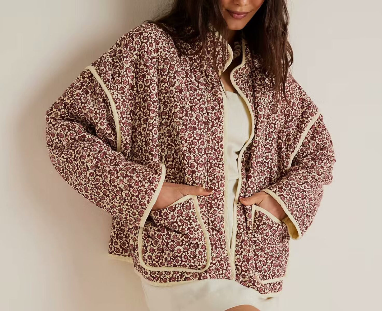 Women's Pretty French Retro Pattern Print Coats