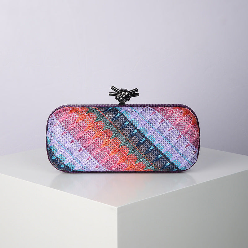 Women's Chain Dinner Grass Yam Woven Evening Bags