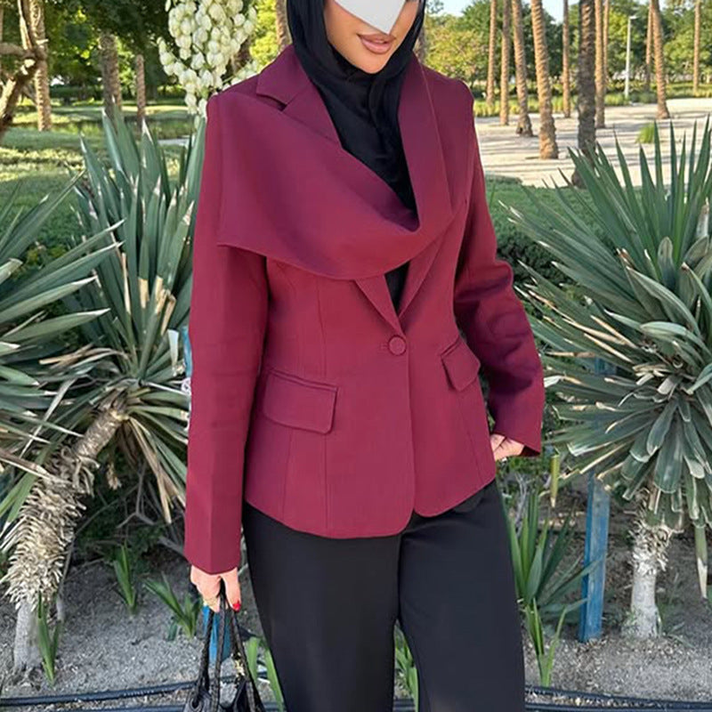 Women's Vintage Style High-grade Shawl Personality Slim Coats