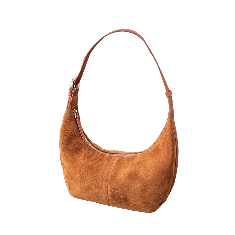 Women's Underarm Retro Style Suede Matte Crossbody Bags