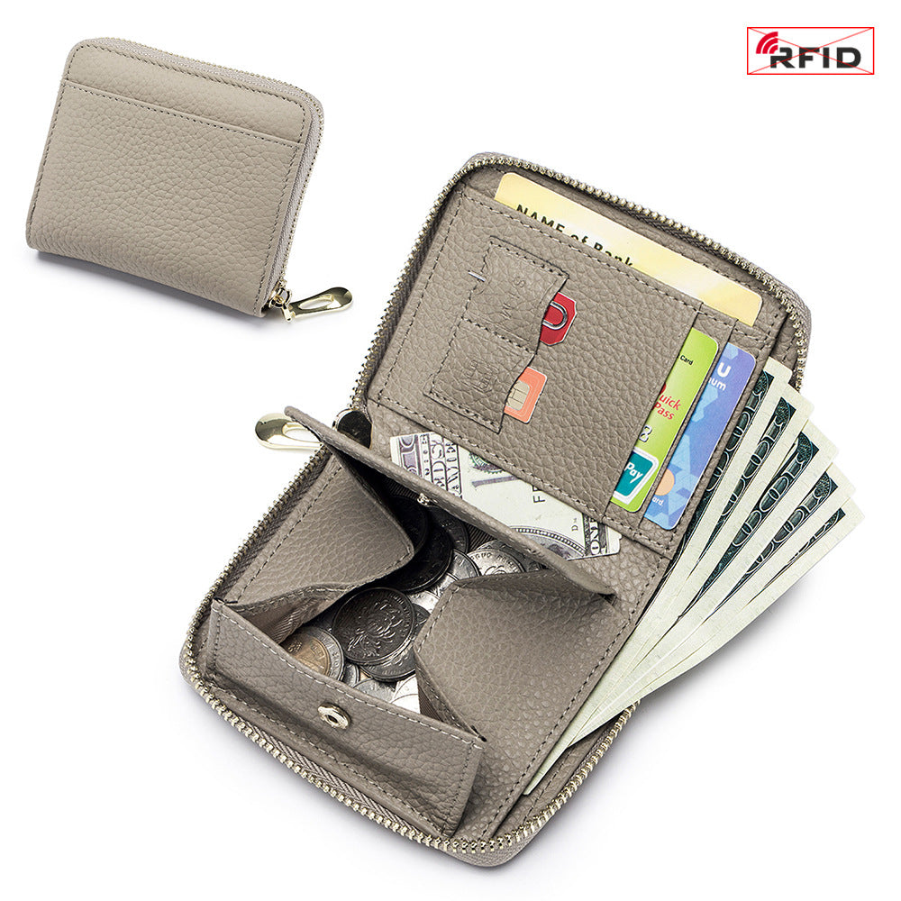 Women's Leather Short Minority Fashion Pocket Large Ladies Wallets