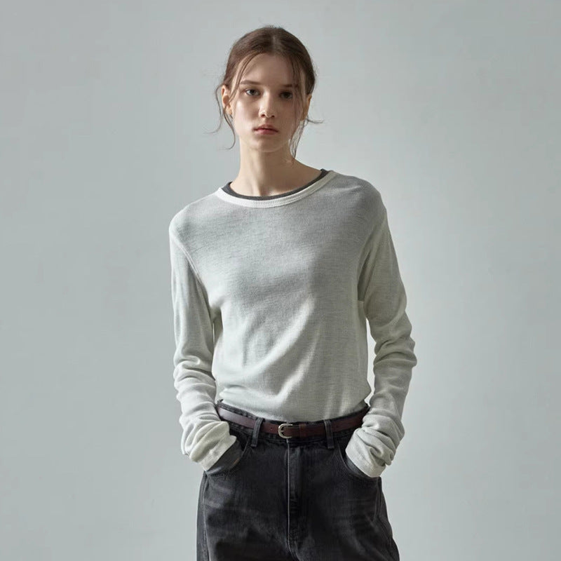Women's Early Autumn Slim Fit Slimming Long Sleeves Blouses