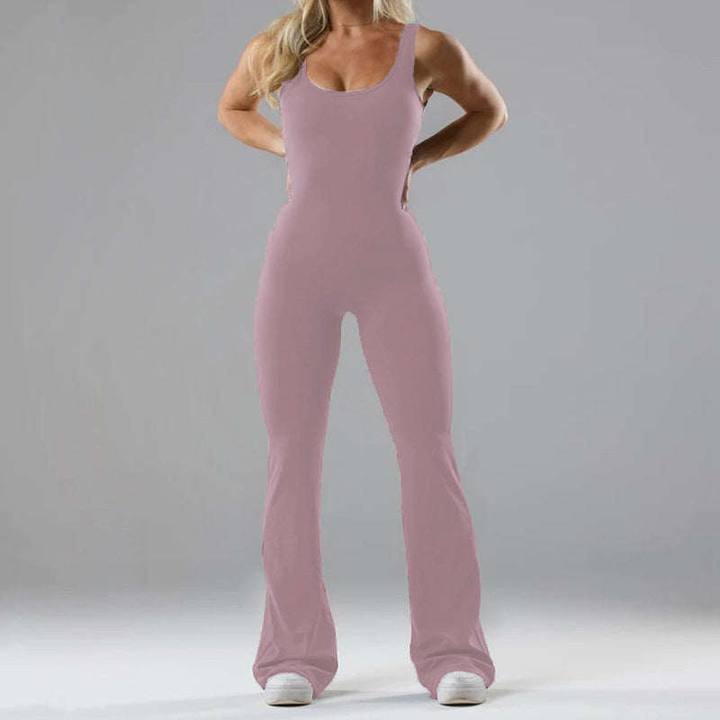 Women's Tight Yoga Bodysuit Casual Hollow Seamless Workout Slim Women's Jumpsuit/clothing