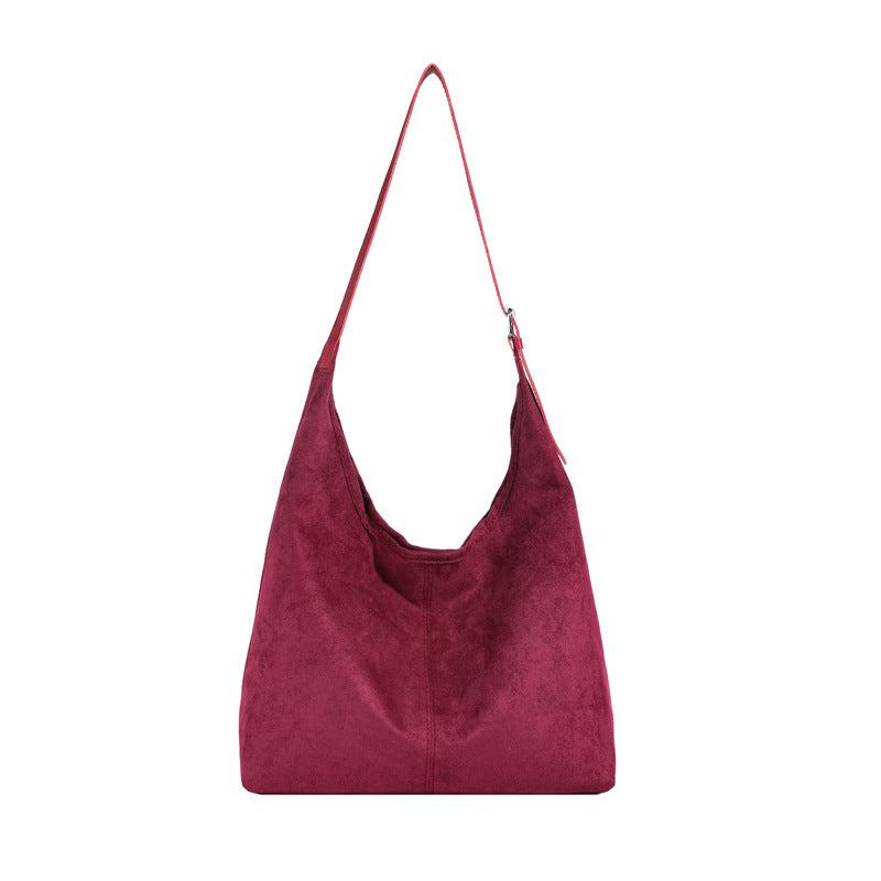 Women's Retro Leisure Commute Large Capacity Suede Bags