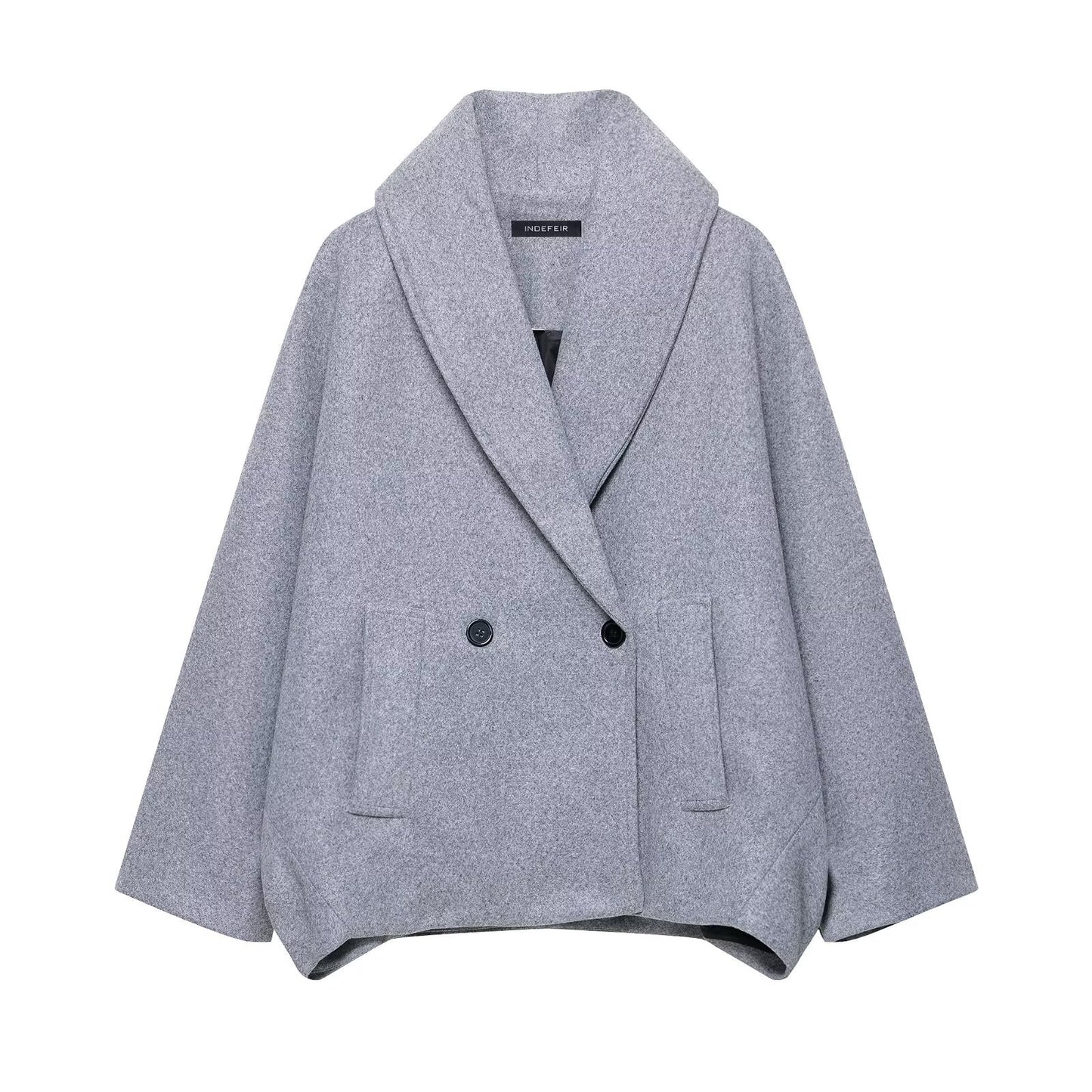 Women's Scarf Collar Classic Double Breasted Coats