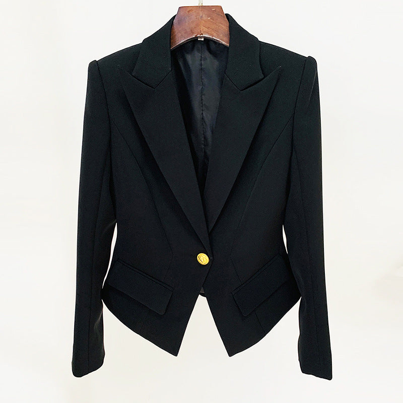 Quality Fashion One Button Lion Buckle Slim Blazers