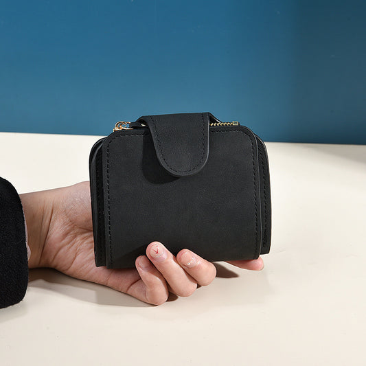 Women's Korean Style Fashion Short Multiple Slots Ladies Wallets