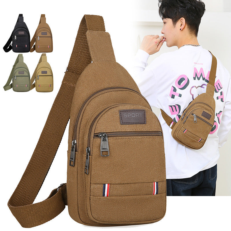 Men's Durable Canvas Fashion Large Capacity Men's Chest Bags