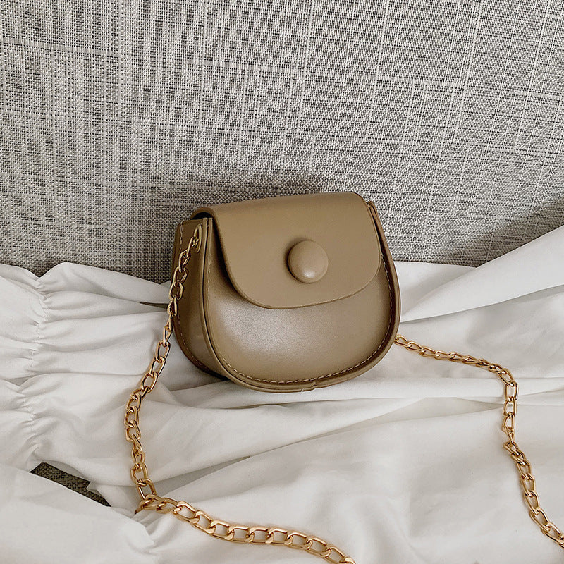 Women's Western Style Autumn Mini Solid Color Shoulder Bags