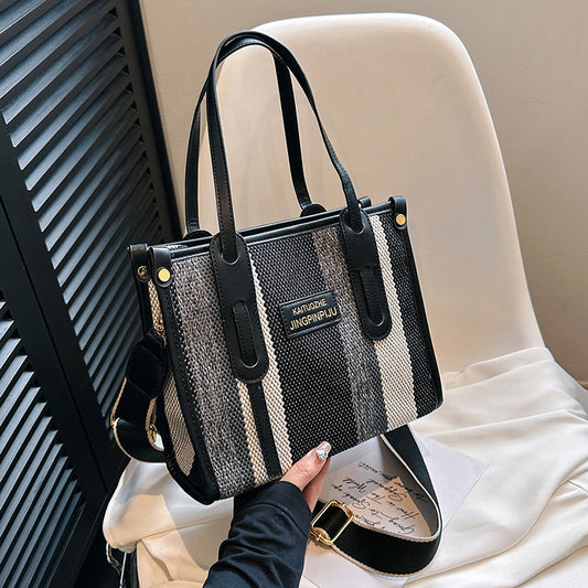 Women's Canvas Large Capacity Fashion High Sense Shoulder Bags