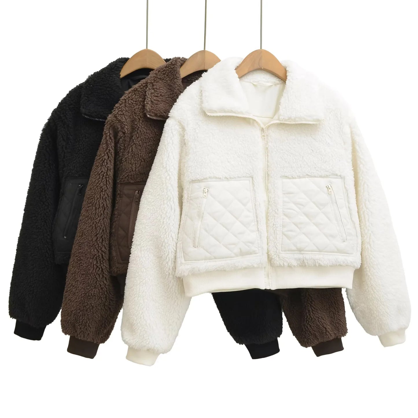 Imitation Lamb Wool Thick Warm Fashionable Coats