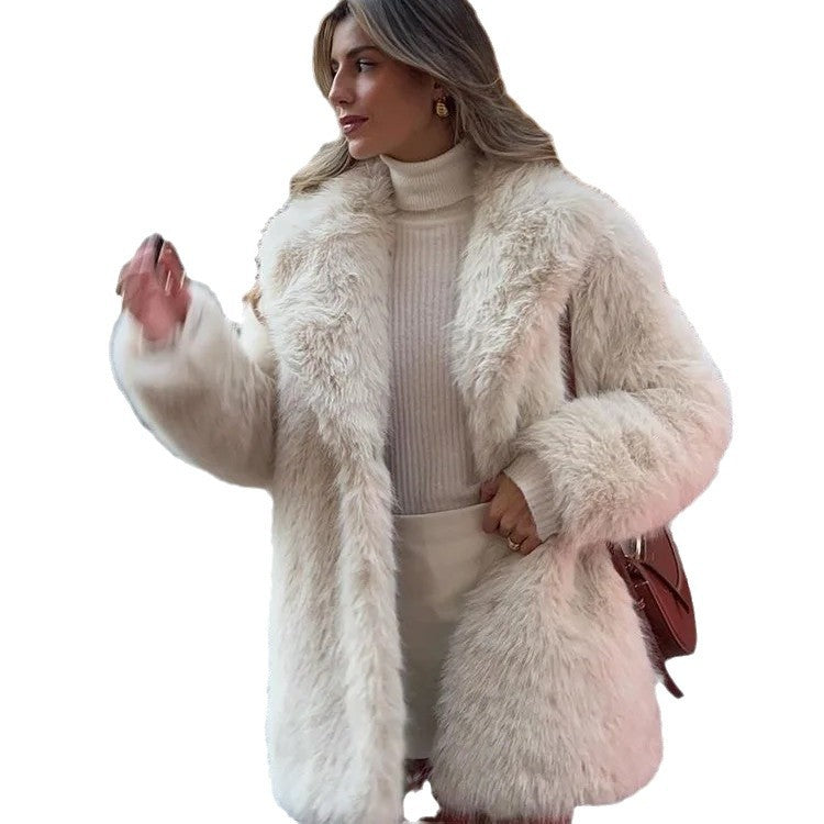 Women's Wind Fox Fur Thickened Imitation Fashion Coats