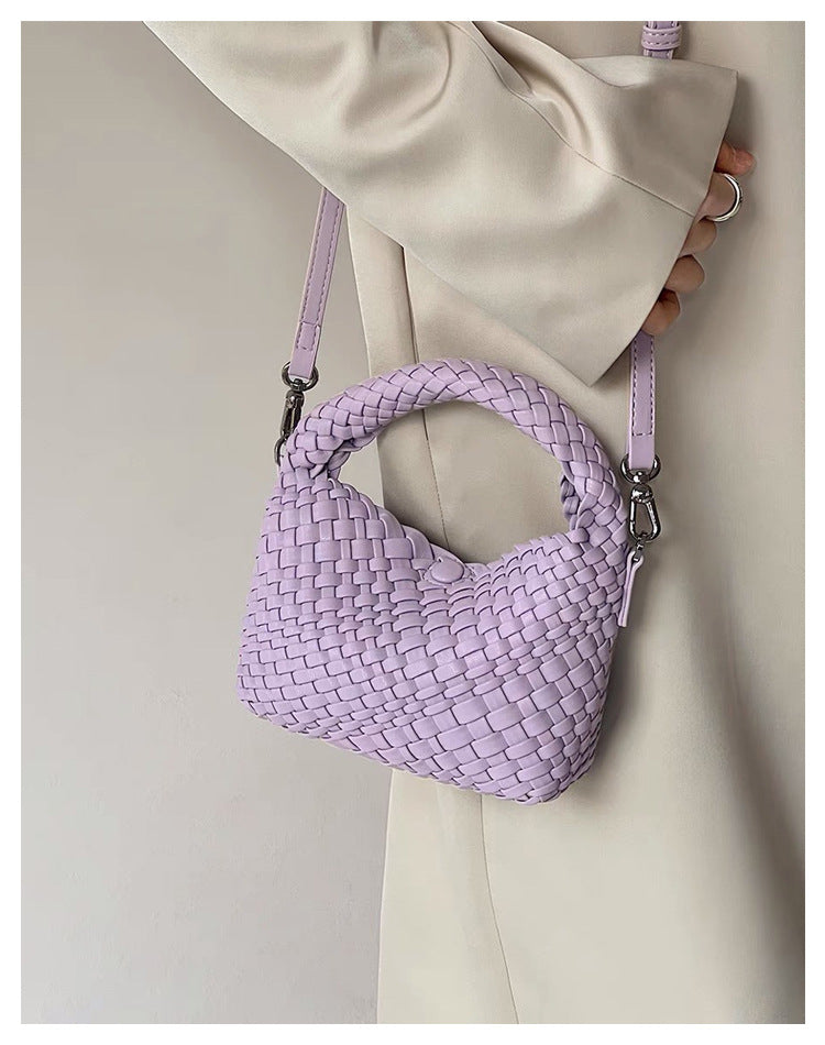 Women's High-grade Design Selenodont Half Moon Woven Bags