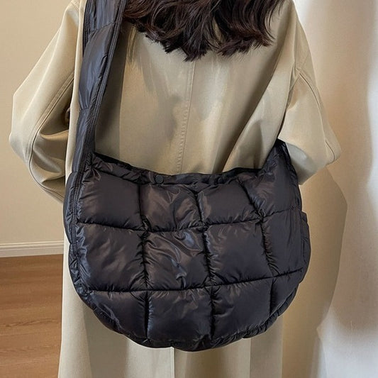 Style Fashion Down Cotton Large Capacity Female Winter Crossbody Bags
