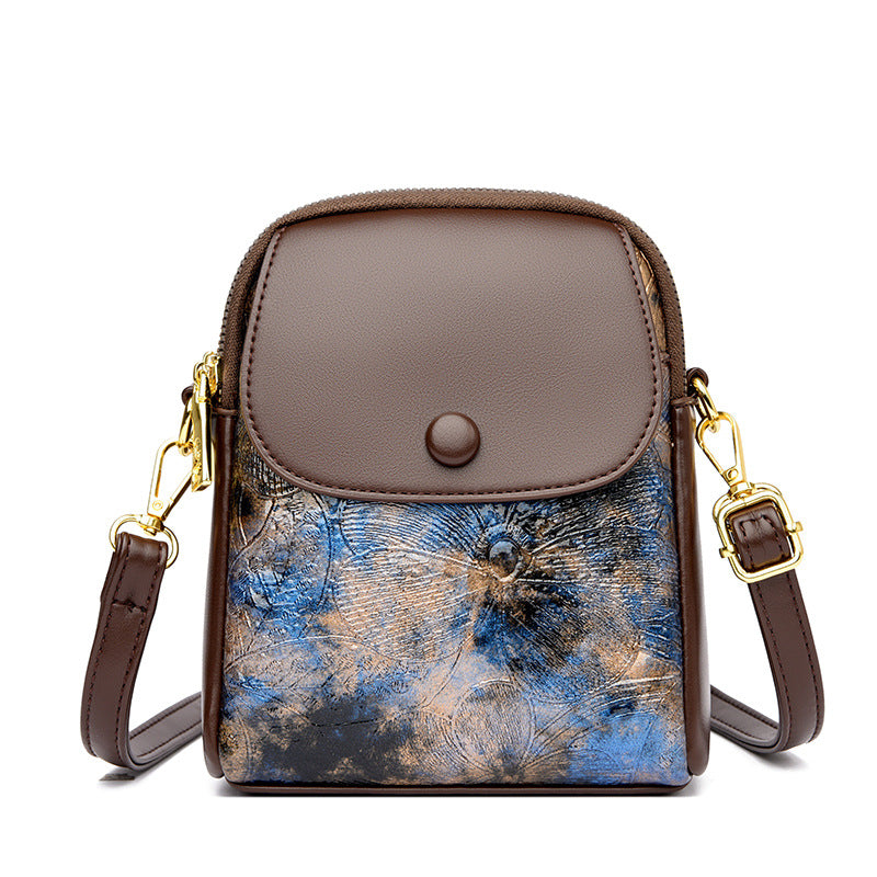 Women's Summer Fashion Soft Leather Independent Mobile Phone Bags