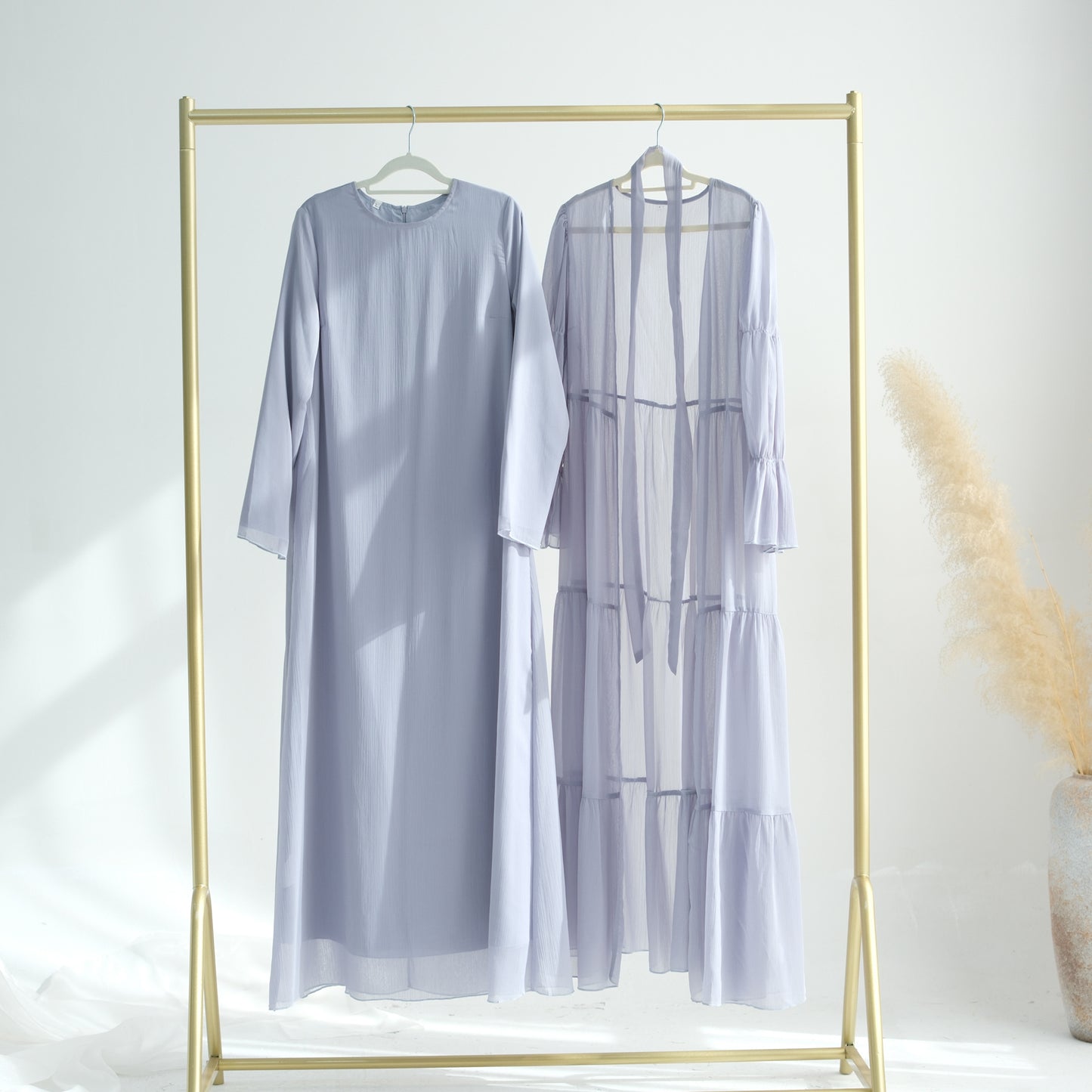 Turkey Encounter Elegant Chiffon Wrinkle Two-piece Dresses