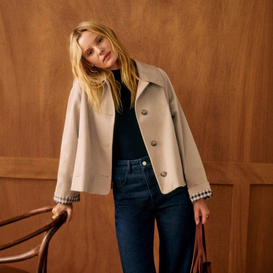 Women's Autumn Button Lapels Simple Casual Temperament Coats