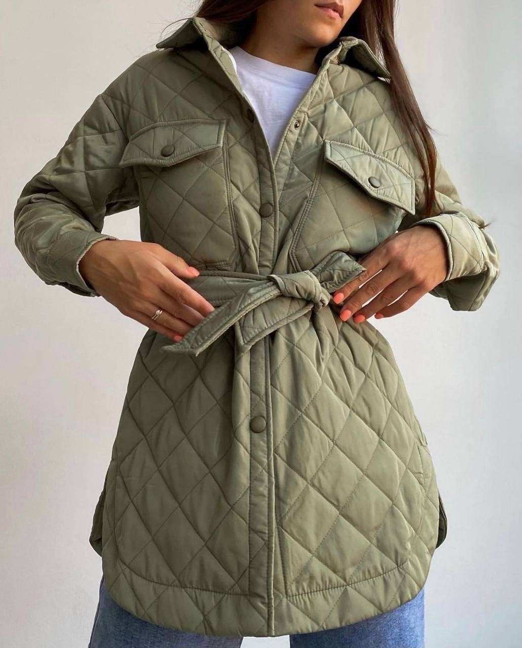 Women's Long Breasted Lapel Loose Warm Rhombus Coats