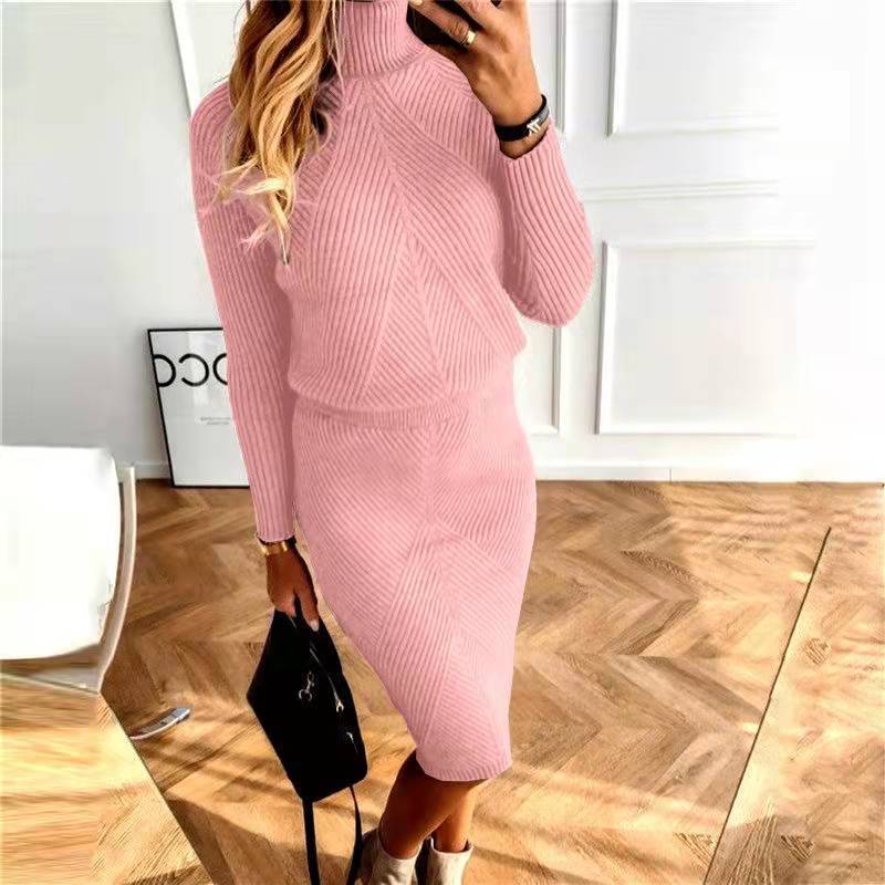 Women's Turtleneck Knitting Pure Color Thickened Lapel Sweaters