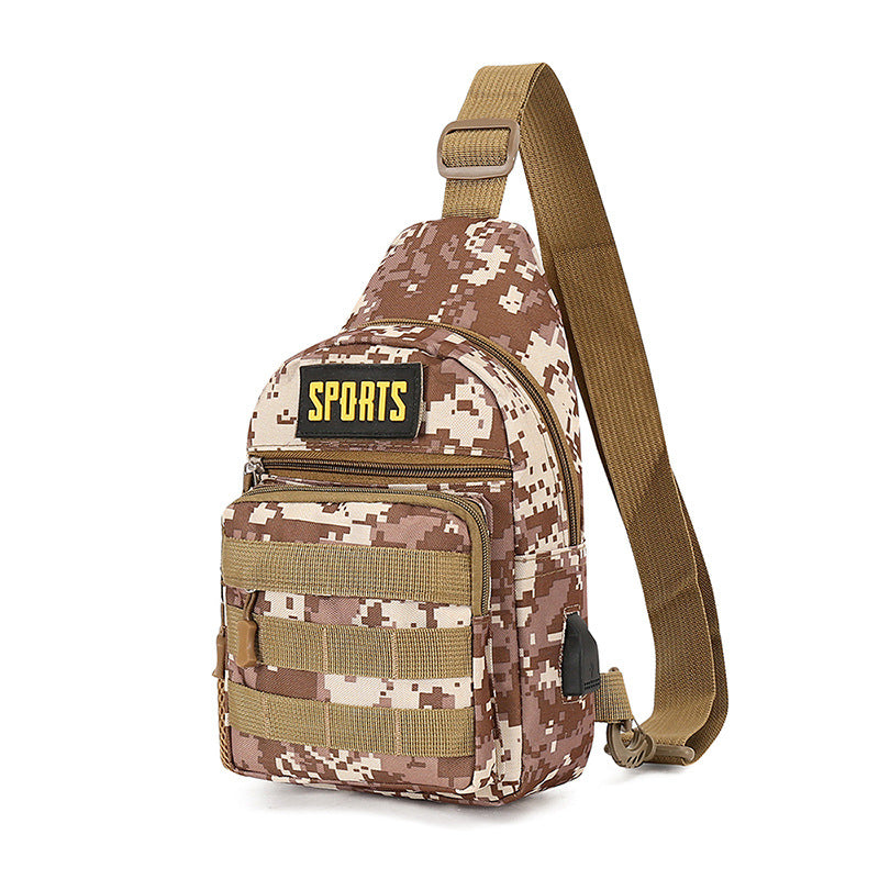 Men's Charming Nylon Cross-country Camouflage Fashion Men's Chest Bags