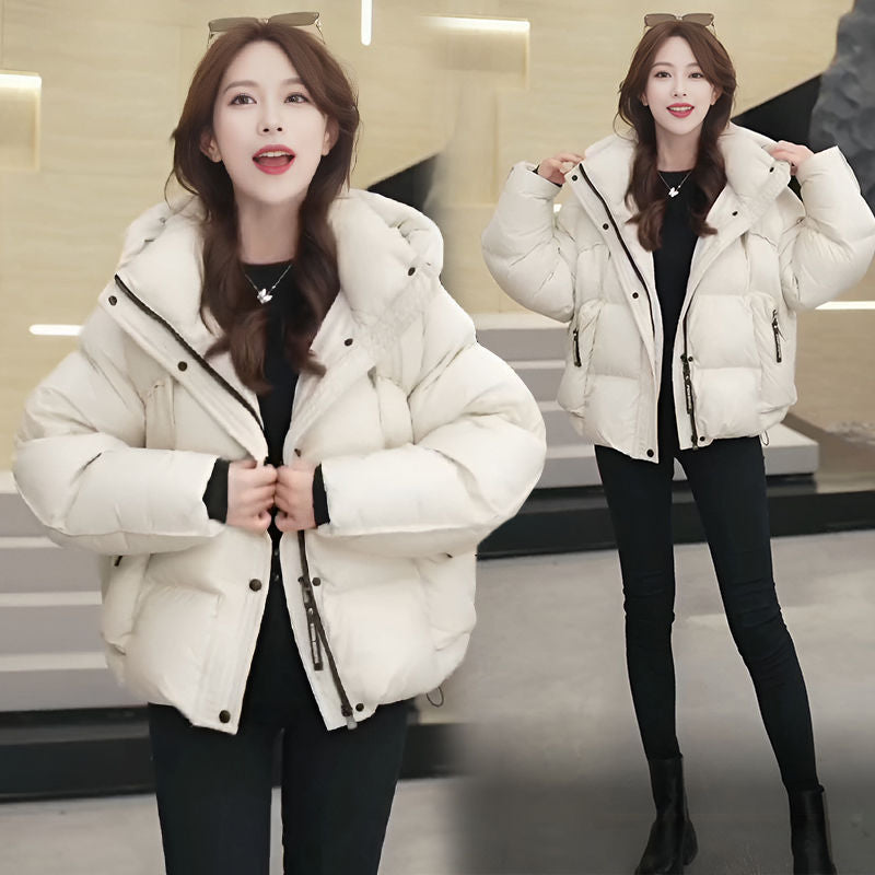 Women's Goods Small Hooded Loose Thickened Warm Coats