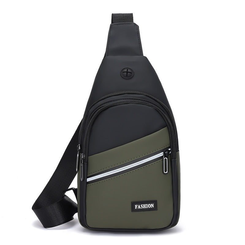 Men's Fashion Simple Contrast Color Practical Men's Chest Bags