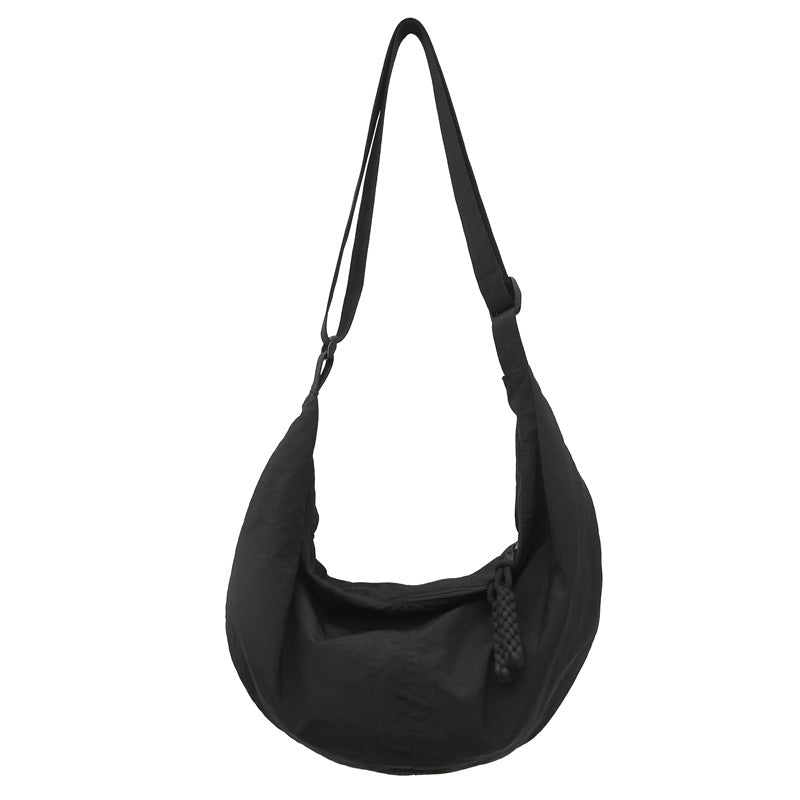 Men's Large Capacity Black Dumpling Fashion Cloth Men's Shoulder Bags